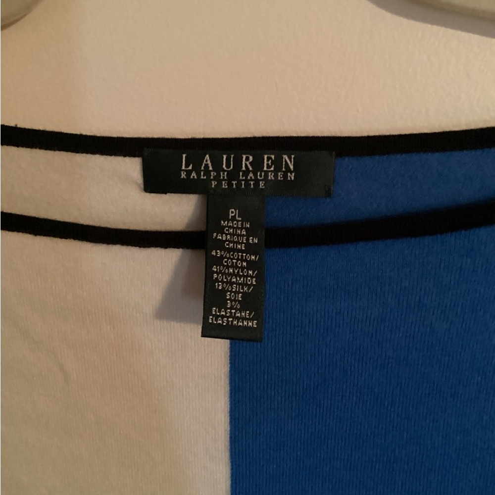 Ralph Lauren Petites Split Colorblock Sweater - Picture 3 of 3